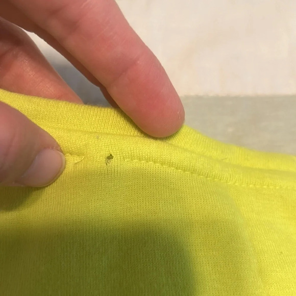 Ann Taylor, tank top, blue and green block striped with gold buttons size M - Picture 6 of 9